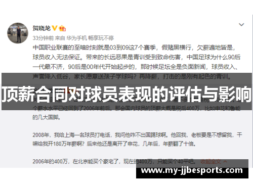 顶薪合同对球员表现的评估与影响